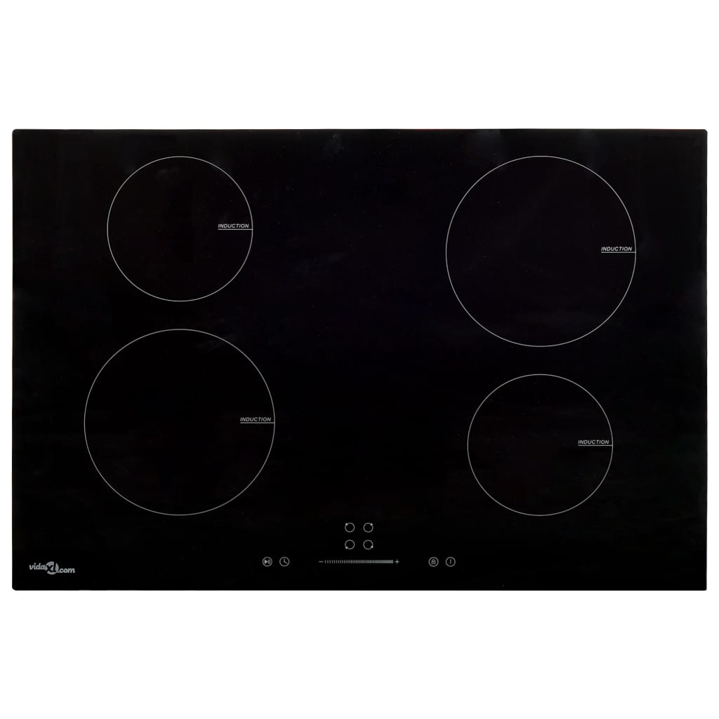 Vidaxl Induction Induction HOB 4 zóny dotykové ovládání 7000 W 77 cm sklo