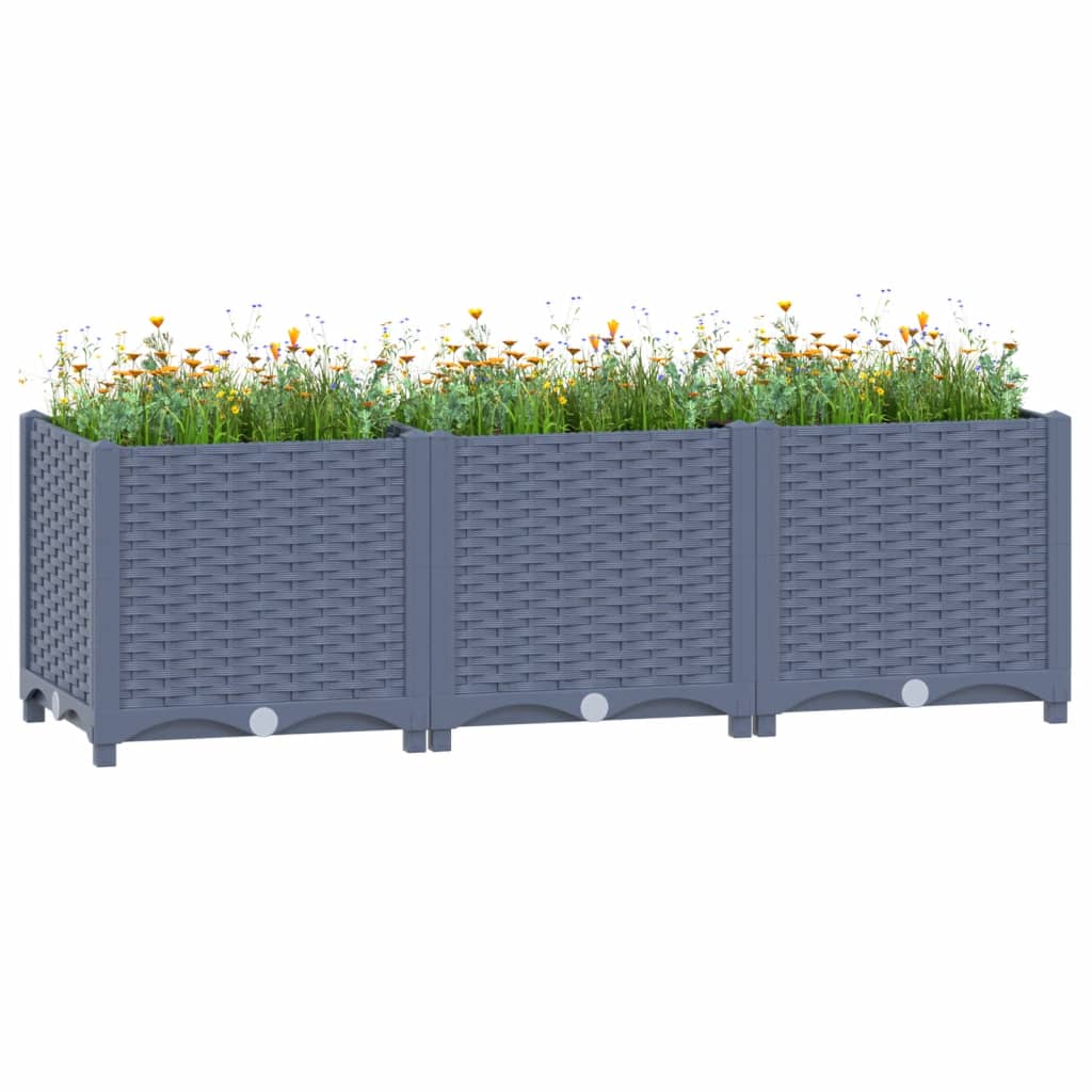 Vidaxl Planter hævede 120x40x38 cm polypropylen