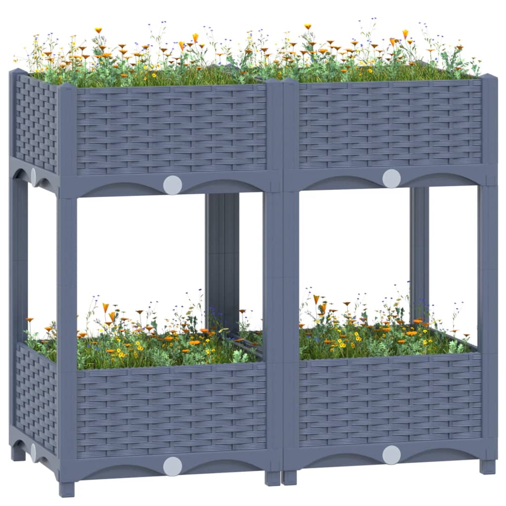 Vidaxl Planter hævede 80x40x71 cm polypropylen