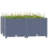 Vidaxl Planter hævede 80x80x38 cm polypropylen