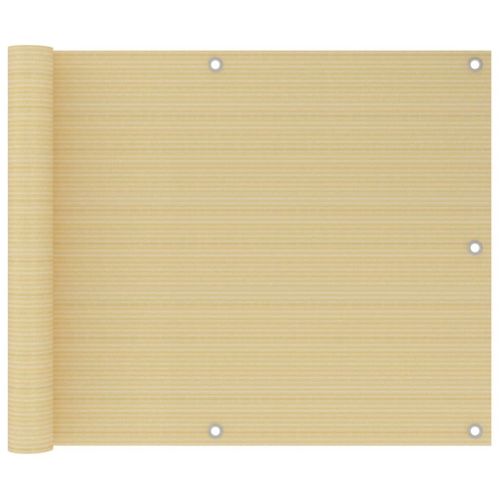 Vidaxl balkongskjerm 75x500 cm hdpe beige