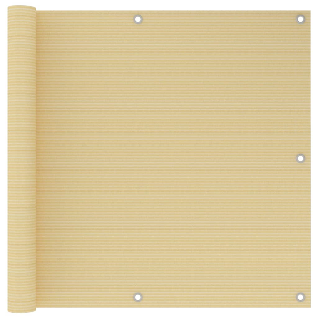 Pantalla de balcón Vidaxl 90x300 cm HDPE BEIGE