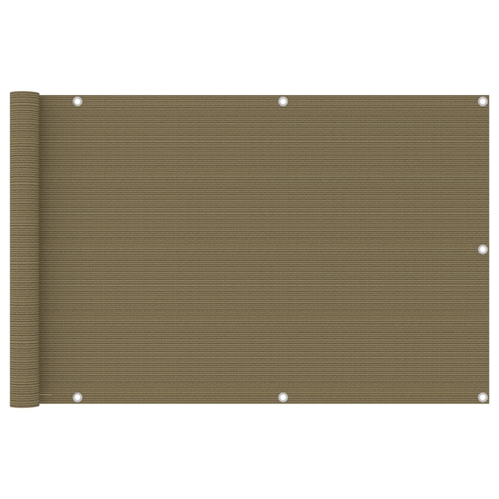 VidaXL Balkonscherm 90x500 cm HDPE taupe