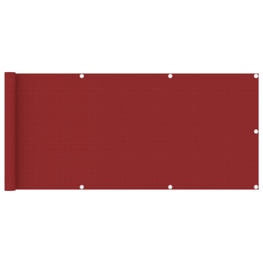 VidaXL Balkonscherm 75x400 cm HDPE rood