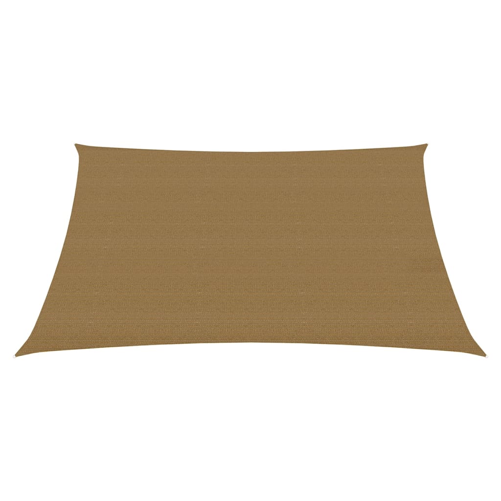 VidaXL Zonnezeil 160 g m² 6x6 m HDPE taupe