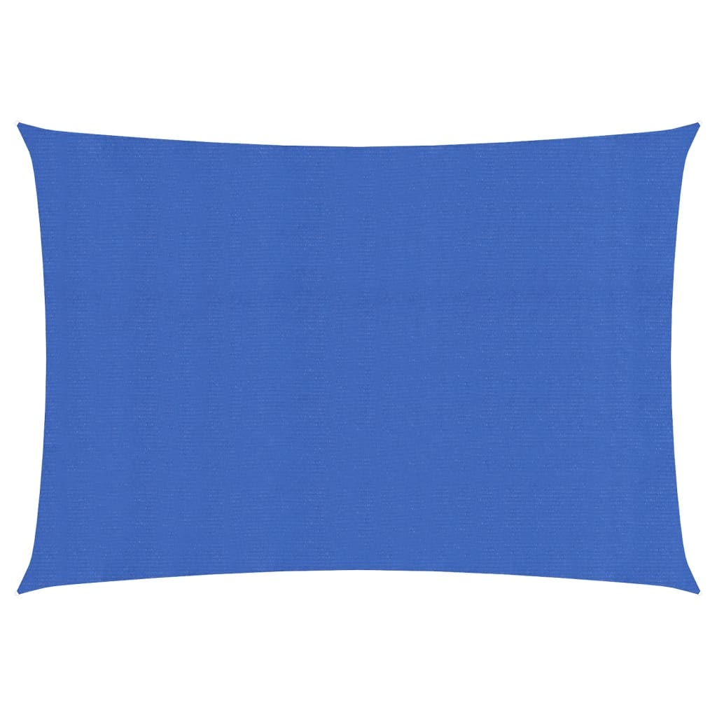 VidaXL Zonnezeil 160 g m² rechthoekig 4x6 m HDPE blauw