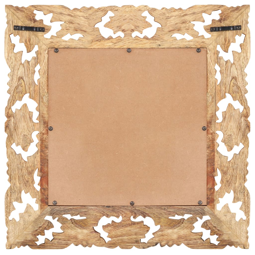 Vidaxl Mirror Hand -Cut 50x50 cm Solid Mango Wood Brown