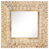 Vidaxl mirror hand -cut 50x50x2.6 cm solid mango wood