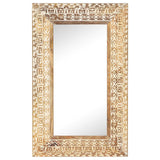 Vidaxl mirror hand -cut 80x50x2.6 cm solid mango wood