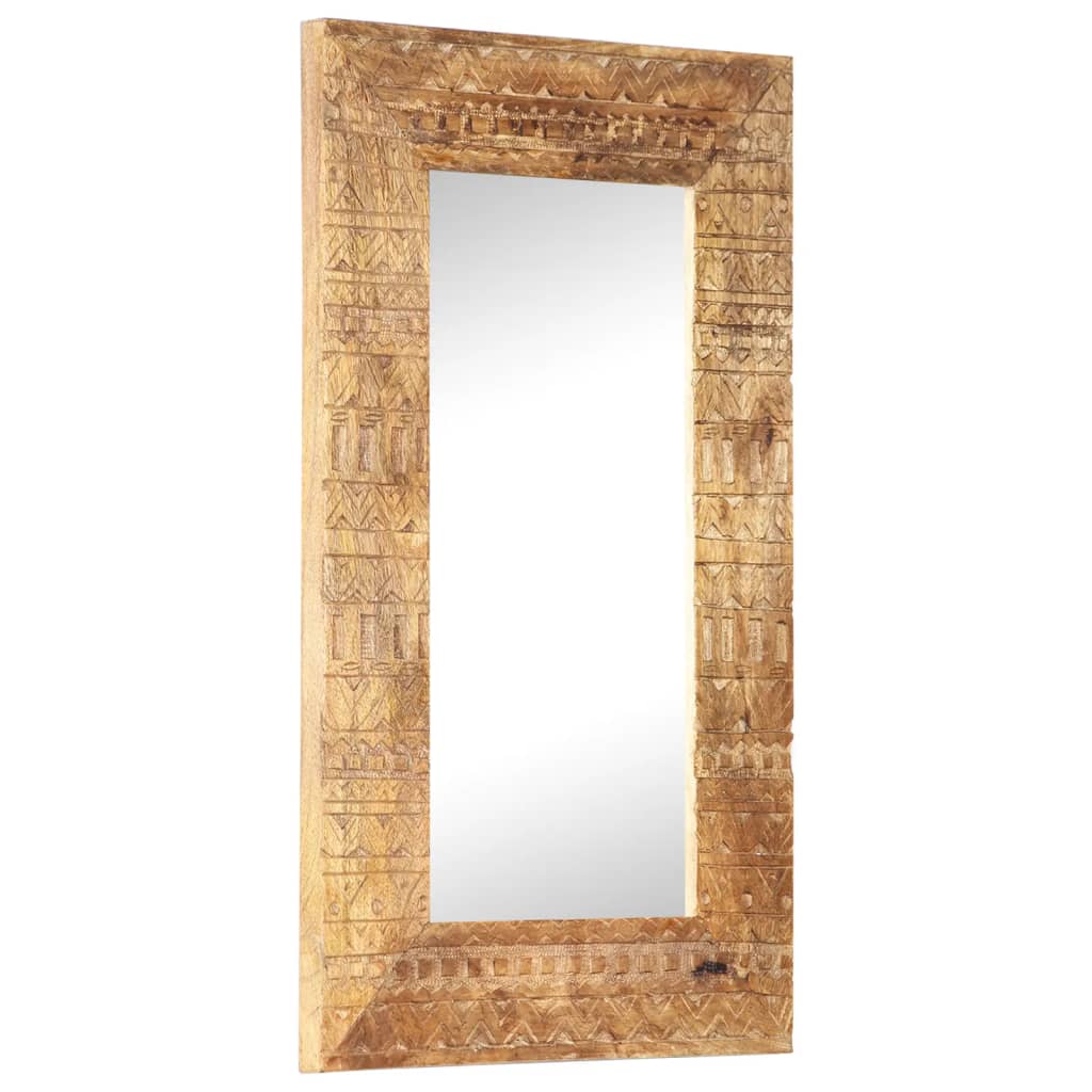 Vidaxl Mirror Hand -Cut 80x50x2,5 cm Solid Mango Wood