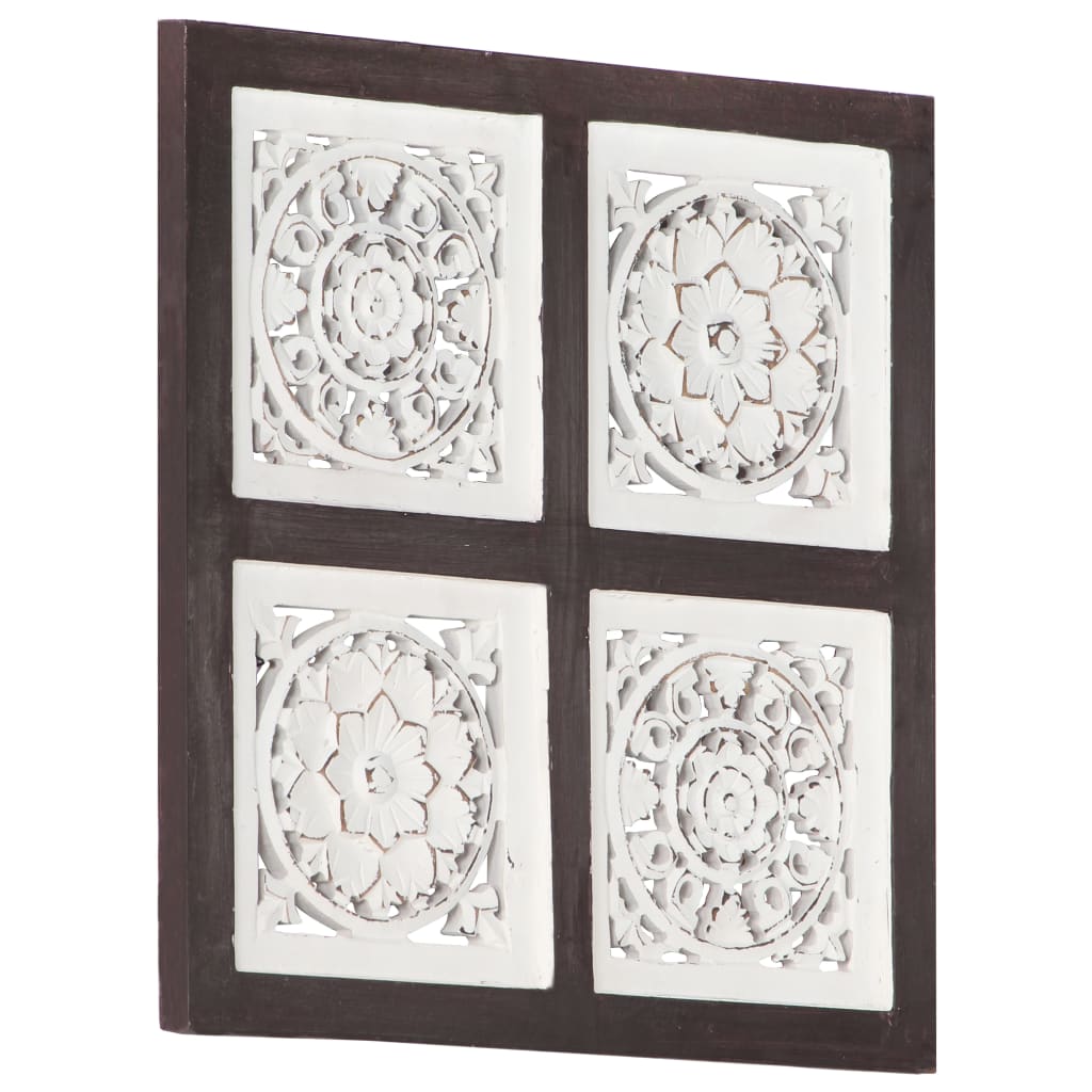 Vidaxl Wall panel Hand -cut 40x40x1.5 cm MDF Brown and White