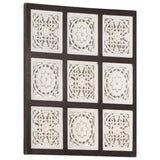 Vidaxl Wall panel Hand -cut 60x60x1.5 cm MDF brown and white