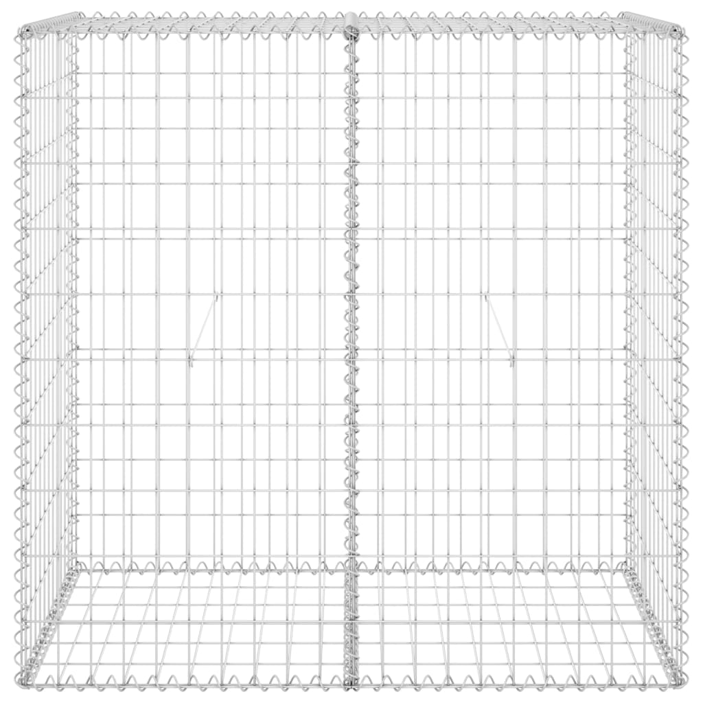 Vidaxl Schanskorf vegg med lokk 100x60x100 cm galvanisert stål