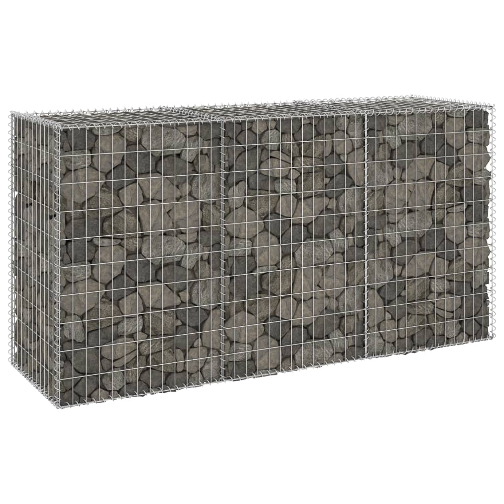 Vidaxl Schanskorf Wall s víčkami 200x60x100 cm galvanizovaná ocel