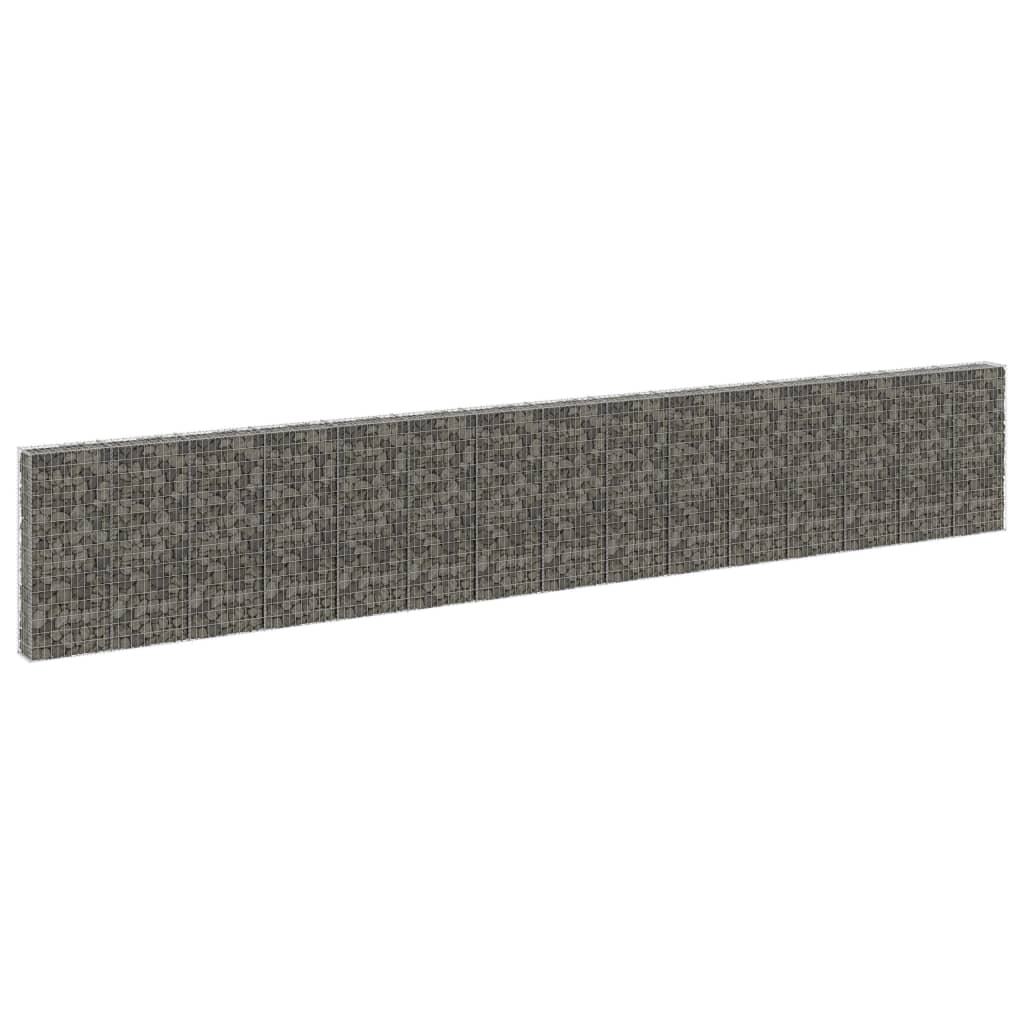 Vidaxl scananskorf Wand mat den Offeren 900x30X150 cm galvaniséiert Stol