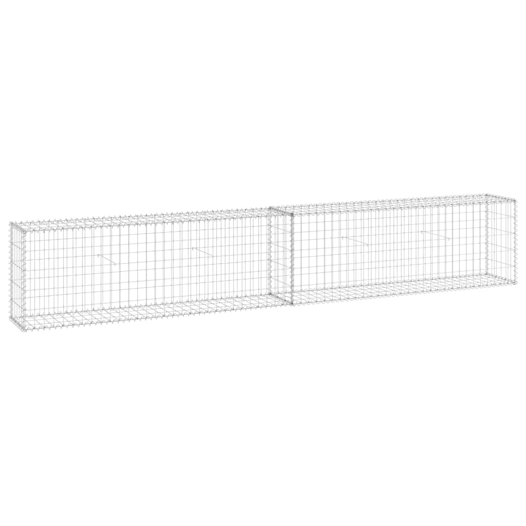 Vidaxl Schanskorf wall with lids 300x30x50 cm galvanized steel