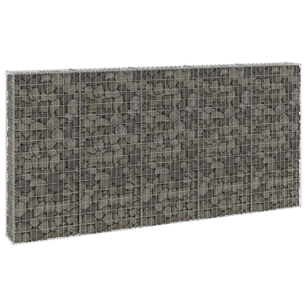 Vidaxl Schanskorf Wall s víčkami 300x30x150 cm galvanizovaná ocel