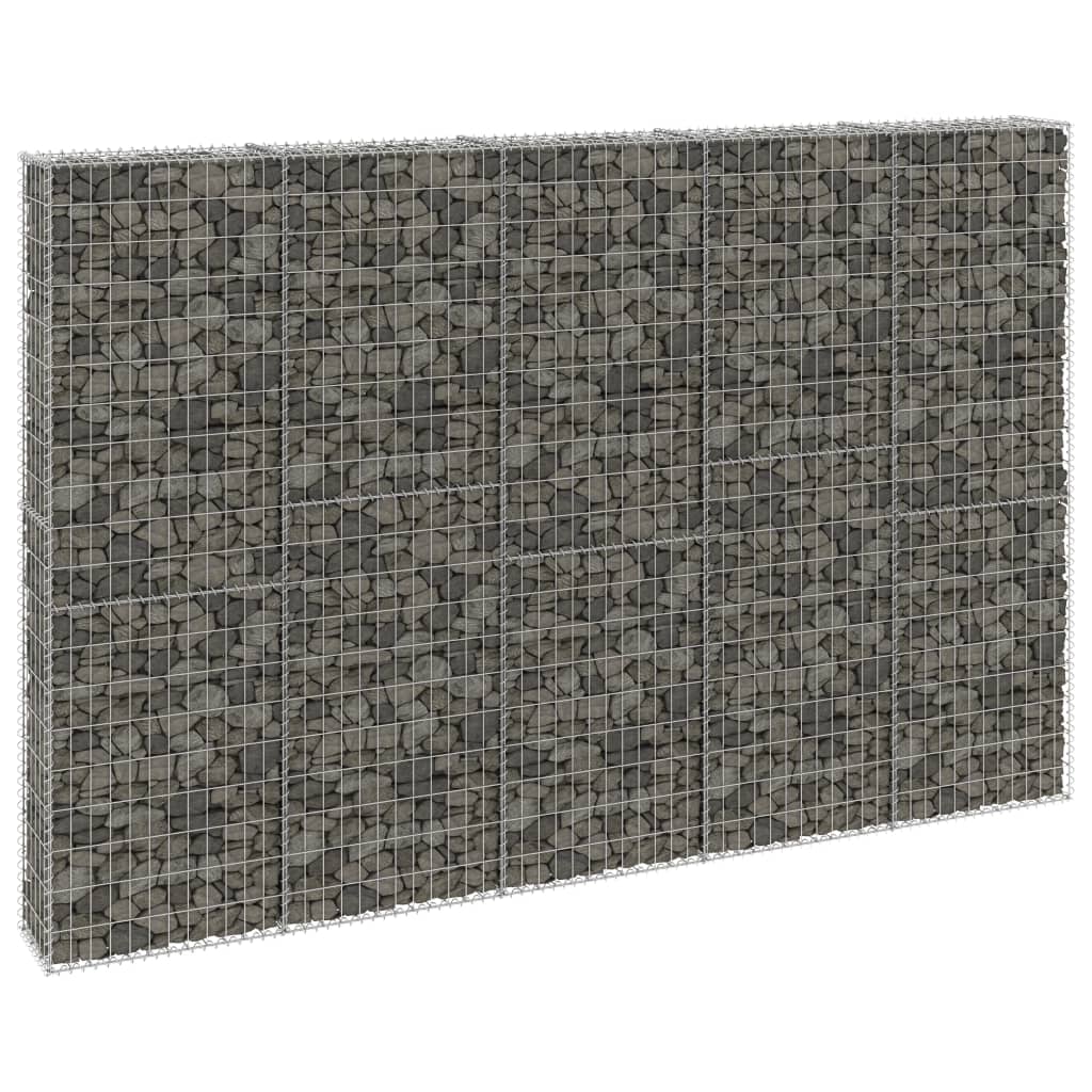 Vidaxl Schanskorf Wall con coperchi 300x30x200 cm in acciaio zincato