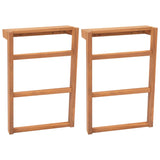 VidaXL Towel racks 2 pcs Solid teak