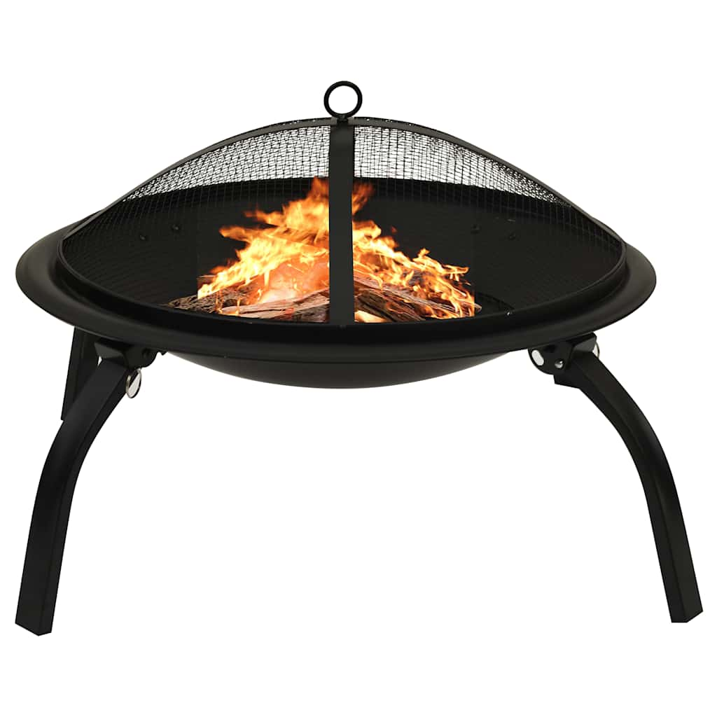 Vidaxl Fire Bowl a grilování 2-in-1 s pokerem 56x56x49 cm Steel