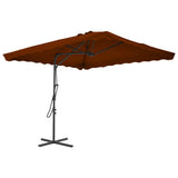 Vidaxl -parasol med stålstang 250x250x230 cm terrakotta -farget