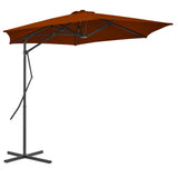 Vidaxl -parasol med stålstang 300x230 cm terracotta -farvet