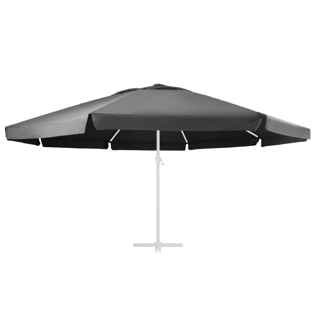 VIDAXL nadomestna krpa za antracit za parasol 600 cm -obarvana