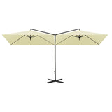 Vidaxl parkolsol duebel duebel mat Stol Pole 600x300 cm Sand -colored