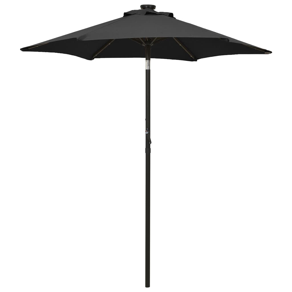 VidaXL parasol with LED lighting 200x211 cm aluminum black