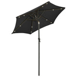 VidaXL parasol with LED lighting 200x211 cm aluminum black