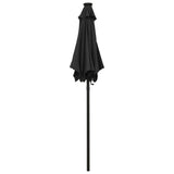 VidaXL parasol with LED lighting 200x211 cm aluminum black