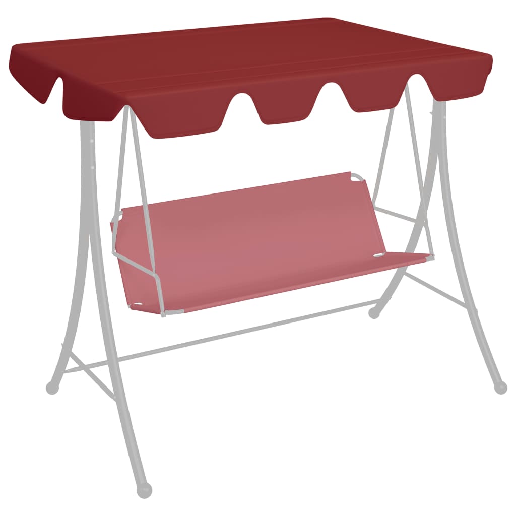 VidaXL Replacement slip for swing bench 150 130x105 70 cm wine red