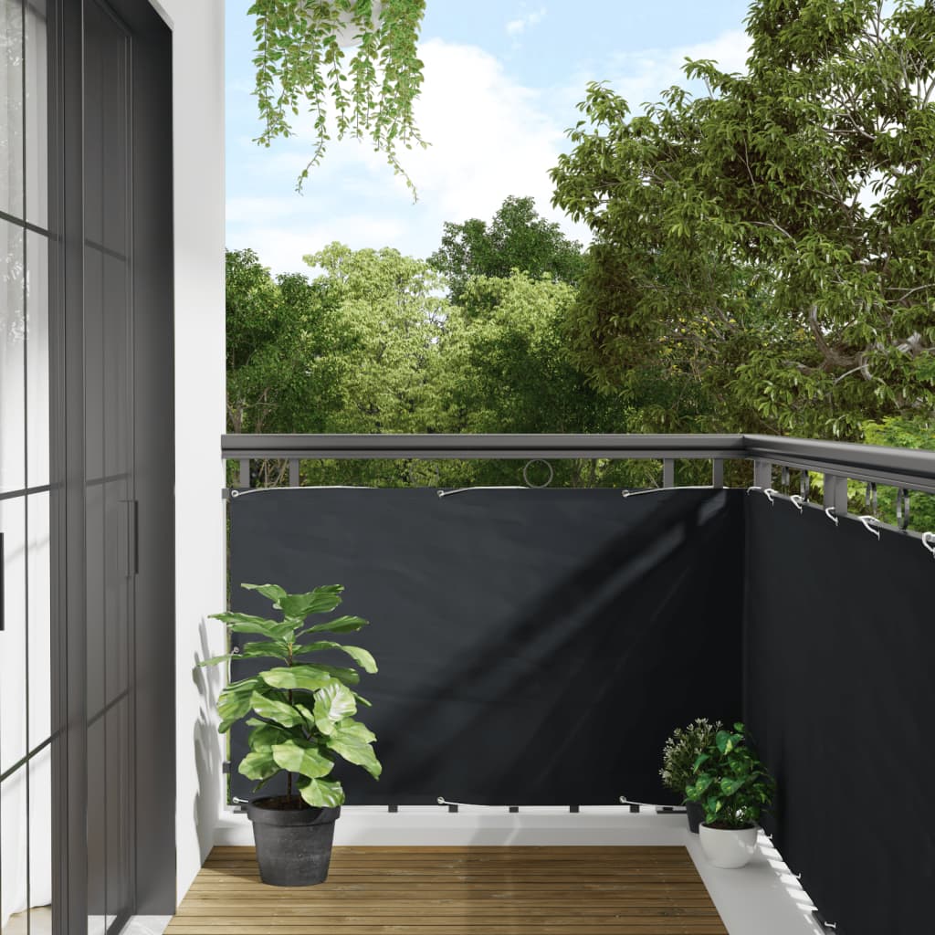 Écran de balcon Vidaxl 90x500 cm Oxford tissu anthracite