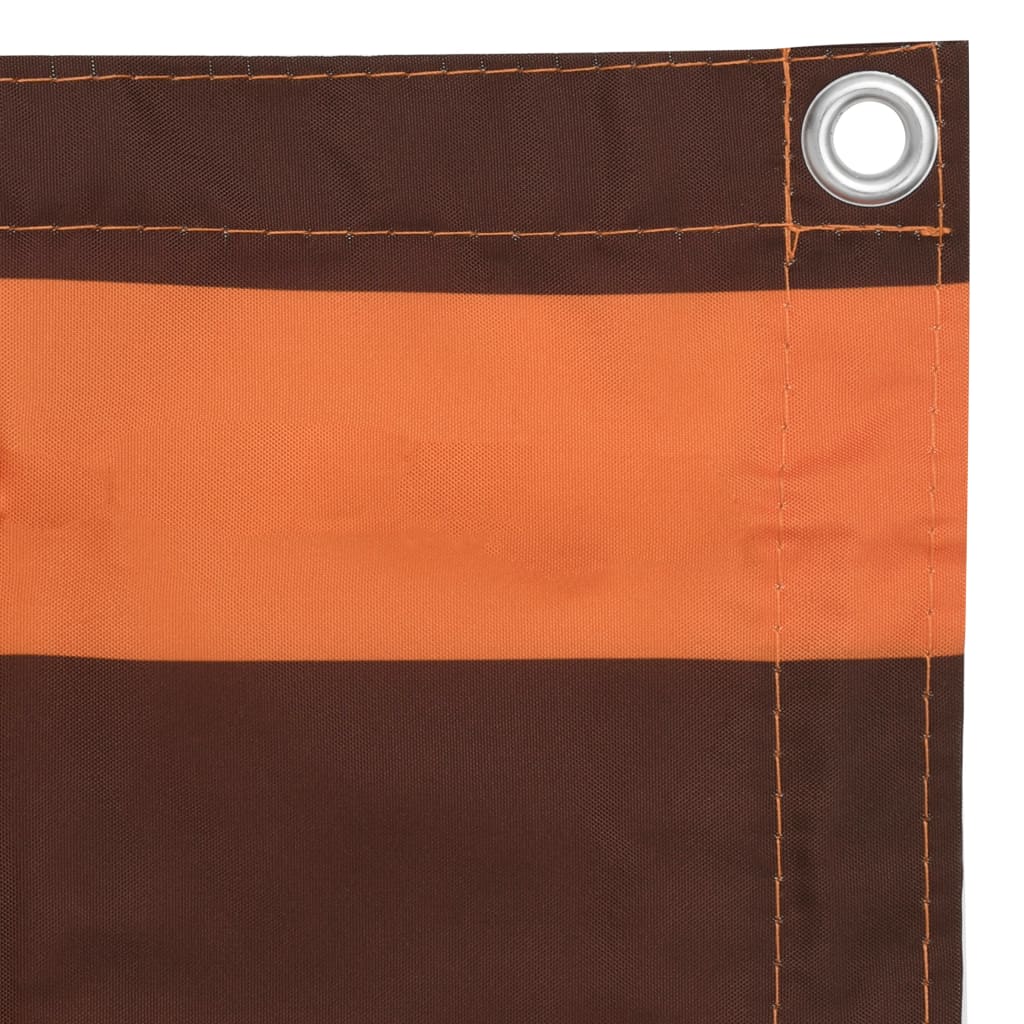 Écran de balcon de Vidaxl 90x300 cm Oxford tissu orange et marron