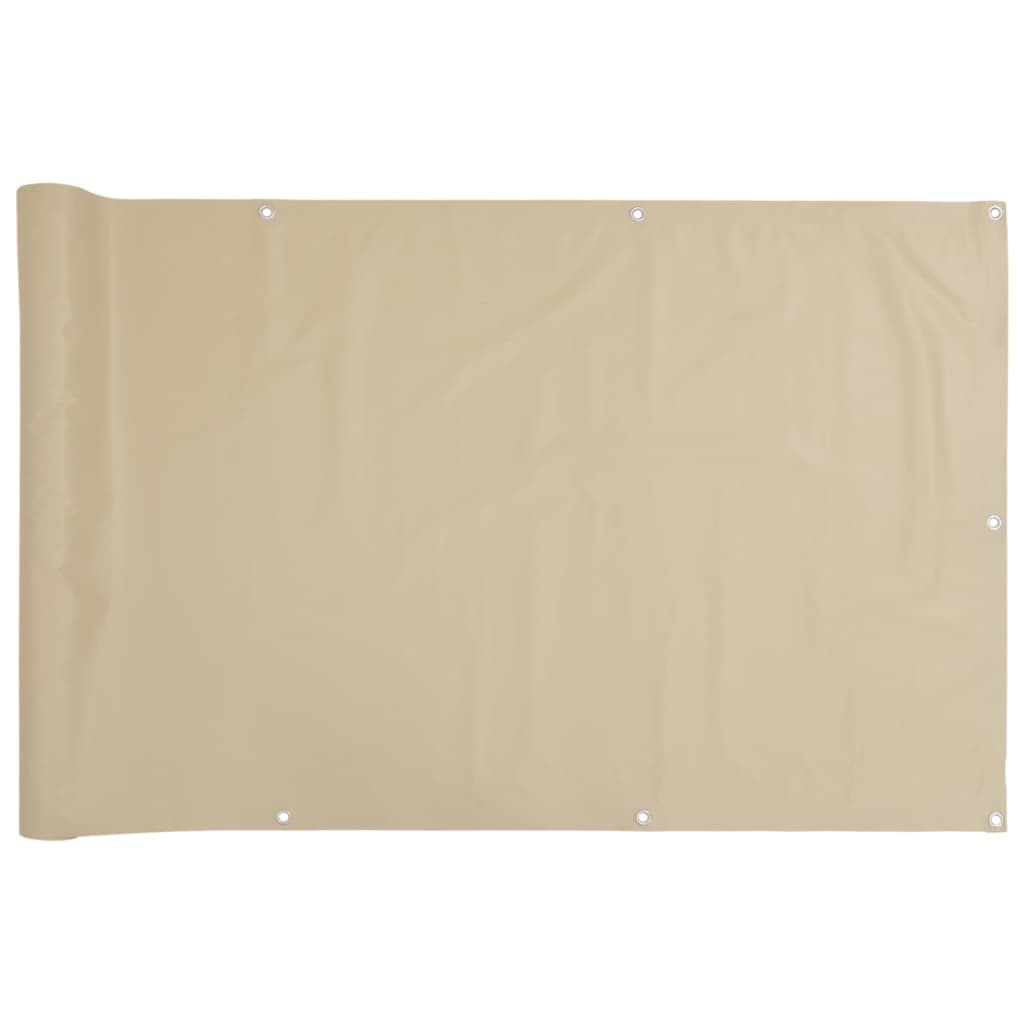 VidaXL Balkonscherm 75x300 cm oxford stof beige