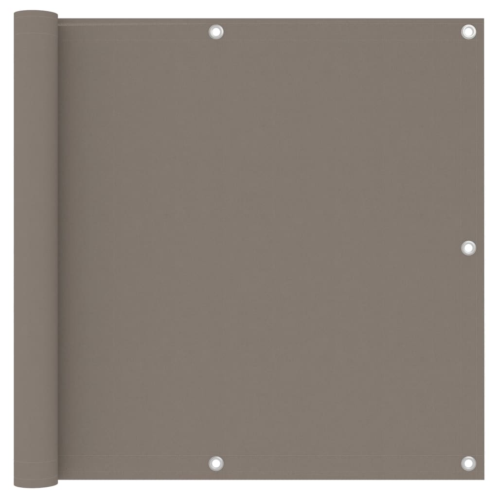 VidaXL Balkonscherm 90x500 cm oxford stof taupe