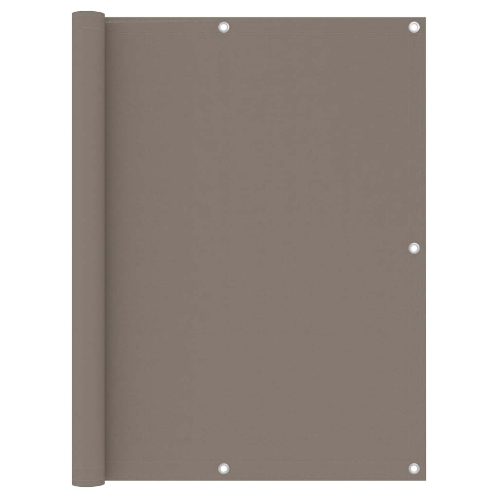 VidaXL Balkonscherm 120x600 cm oxford stof taupe