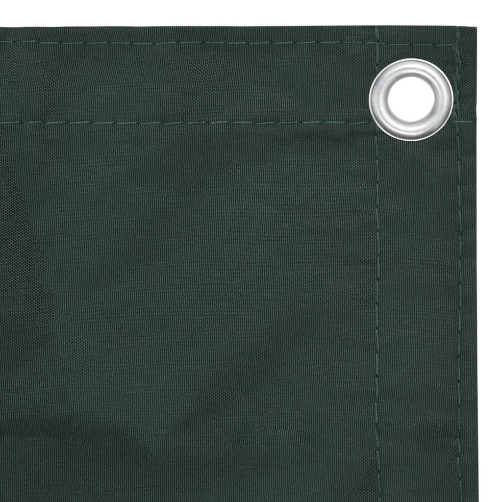 Pantalla de balcón Vidaxl 75x500 CM Oxford Fabrics Dark Green