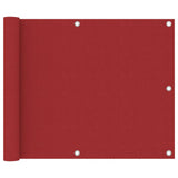 Vidaxl Balcony Screen 75x500 cm tessuto Oxford rosso