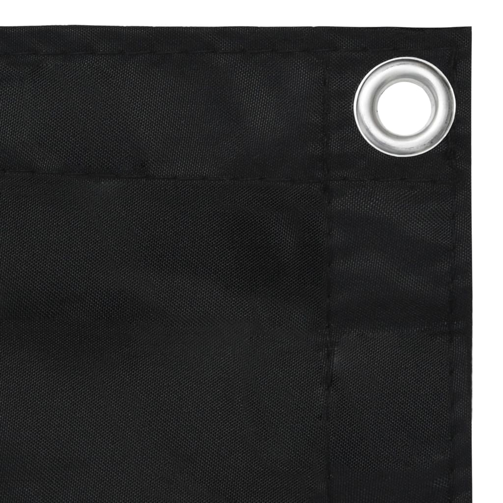 Pantalla de balcón Vidaxl 90x500 CM Oxford Fabric Negro