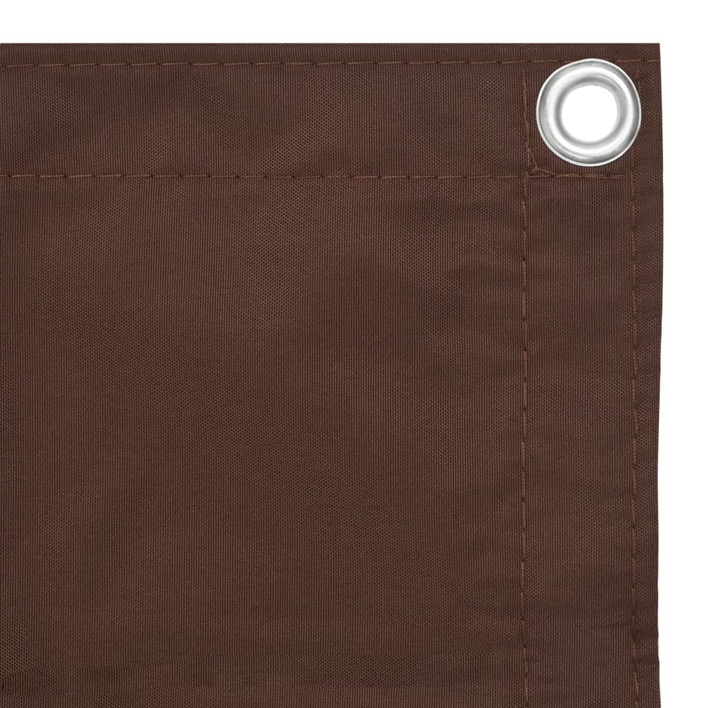 Pantalla de balcón Vidaxl 75x600 cm Oxford Fabric Brown