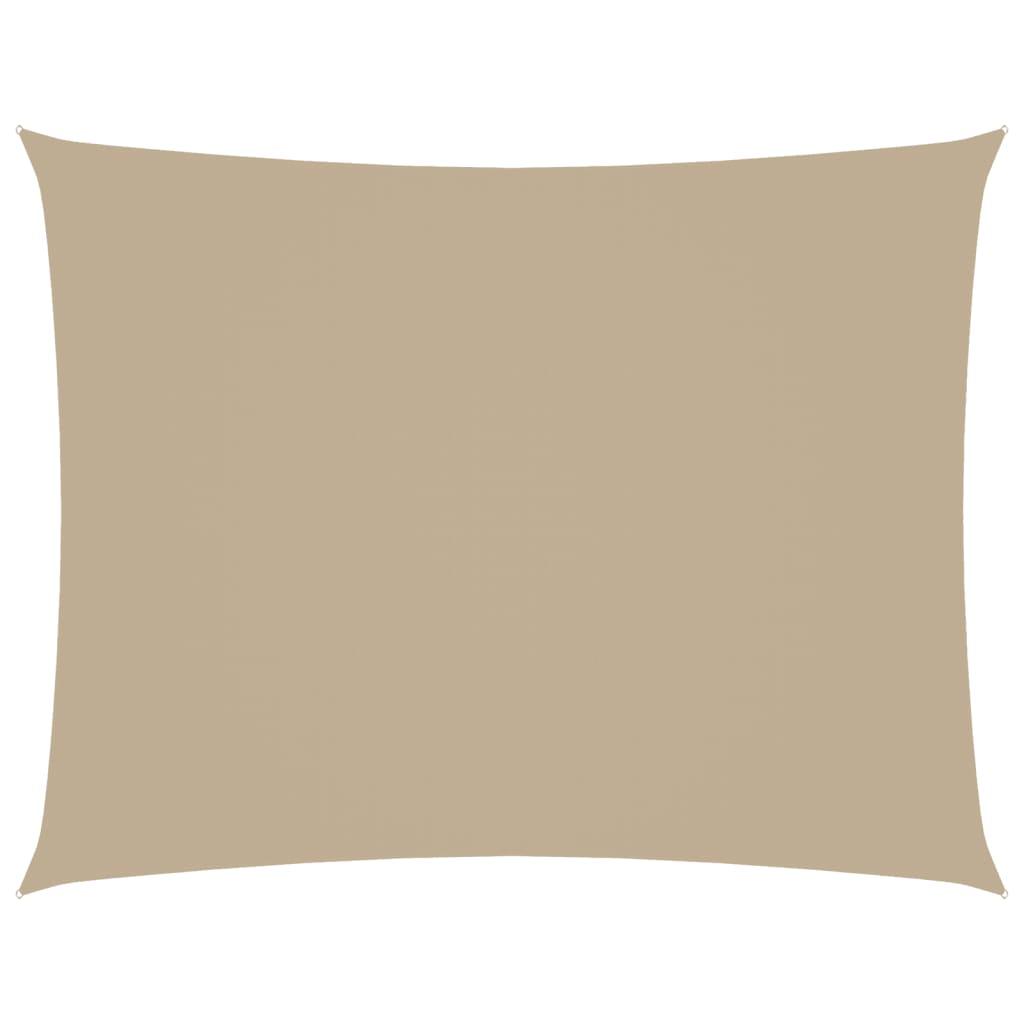 Vidaxl Sun Shade Rectangular 3.5x4.5 M Fabric Oxford Beige