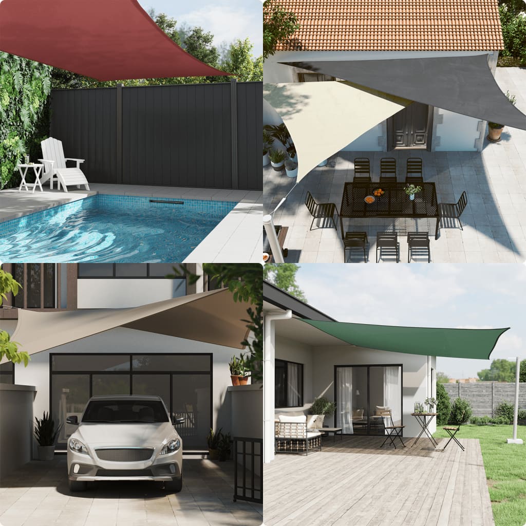 Vidaxl Sun Shade Rectangular 6x8 M Tessuto Oxford bianco