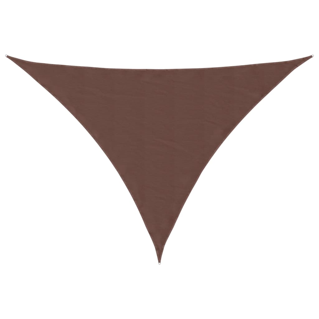 Vidaxl Sunshade Triangular 3.5x3.5x4.9 M Oxford Fabric Brown