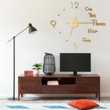 Vidaxl 3D wall clock Modern XXL 100 cm gold colored