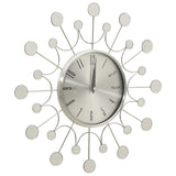 Reloj de pared de Vidaxl 40 cm de metal plateado