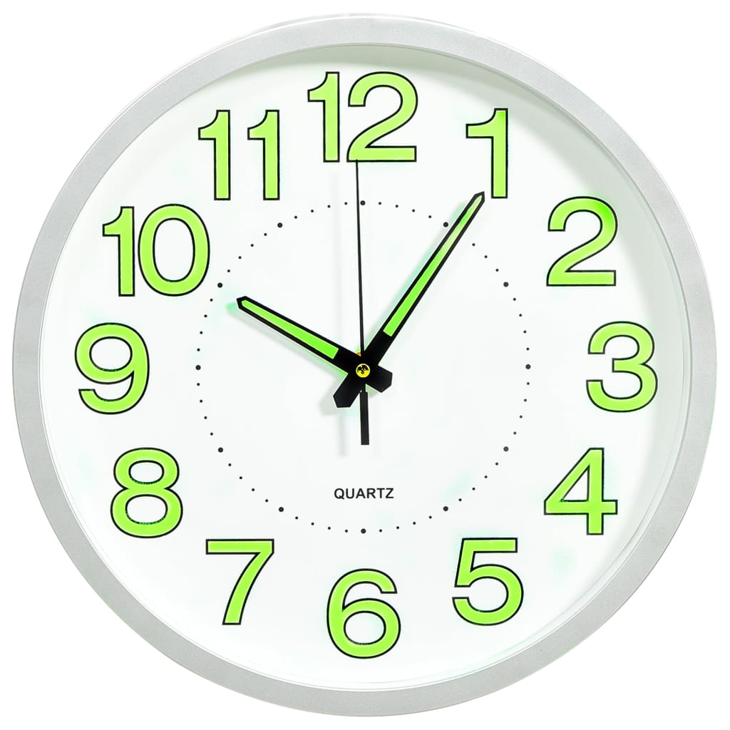 Vidaxl reloj de pared luminoso 30 cm blanco