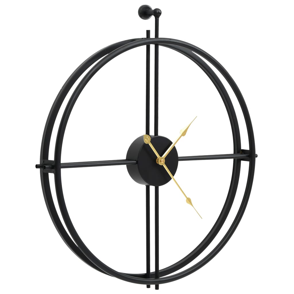 Vidaxl Wall Clock 52 cm Iron Black