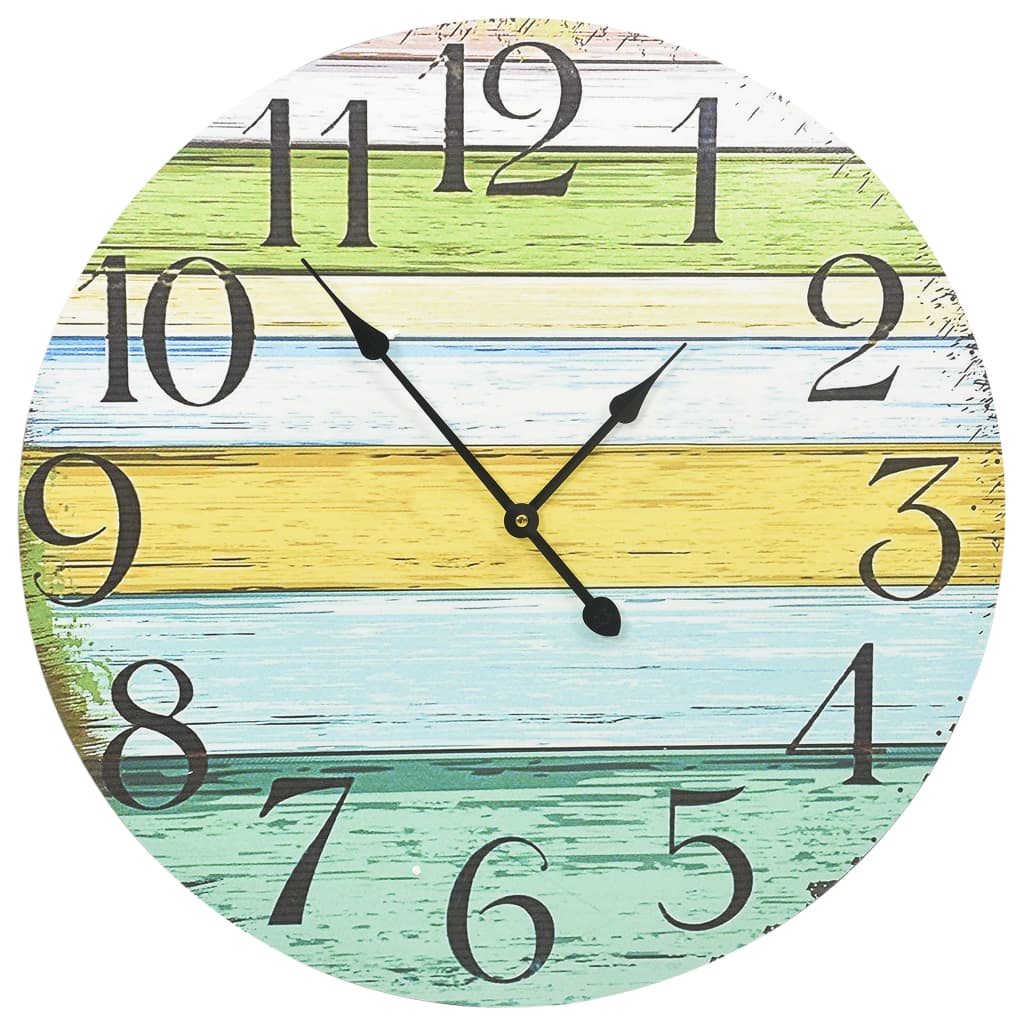 Vidaxl Wall Clock 60 cm MDF Multicolor