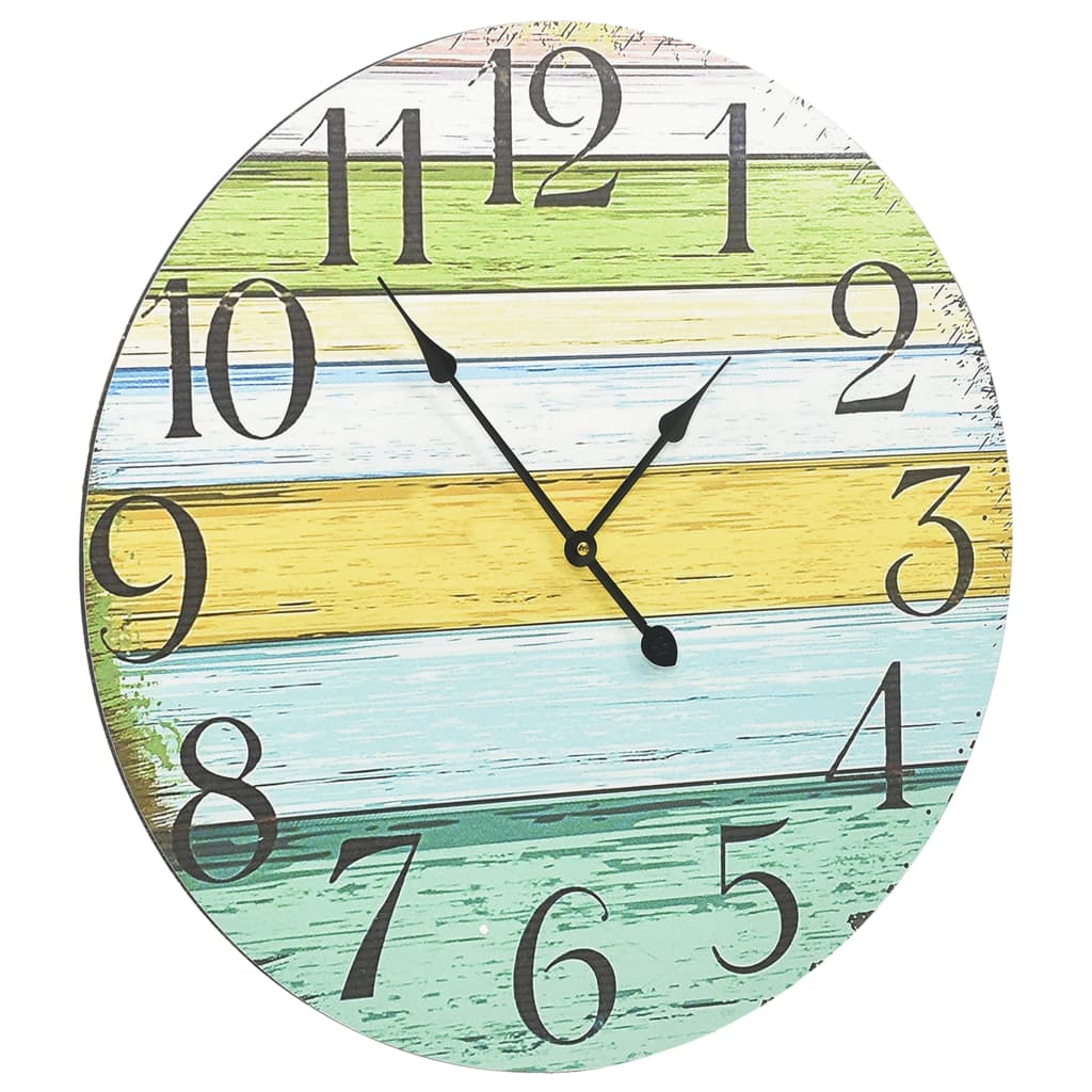 Vidaxl Wall Clock 60 cm MDF Multicolor